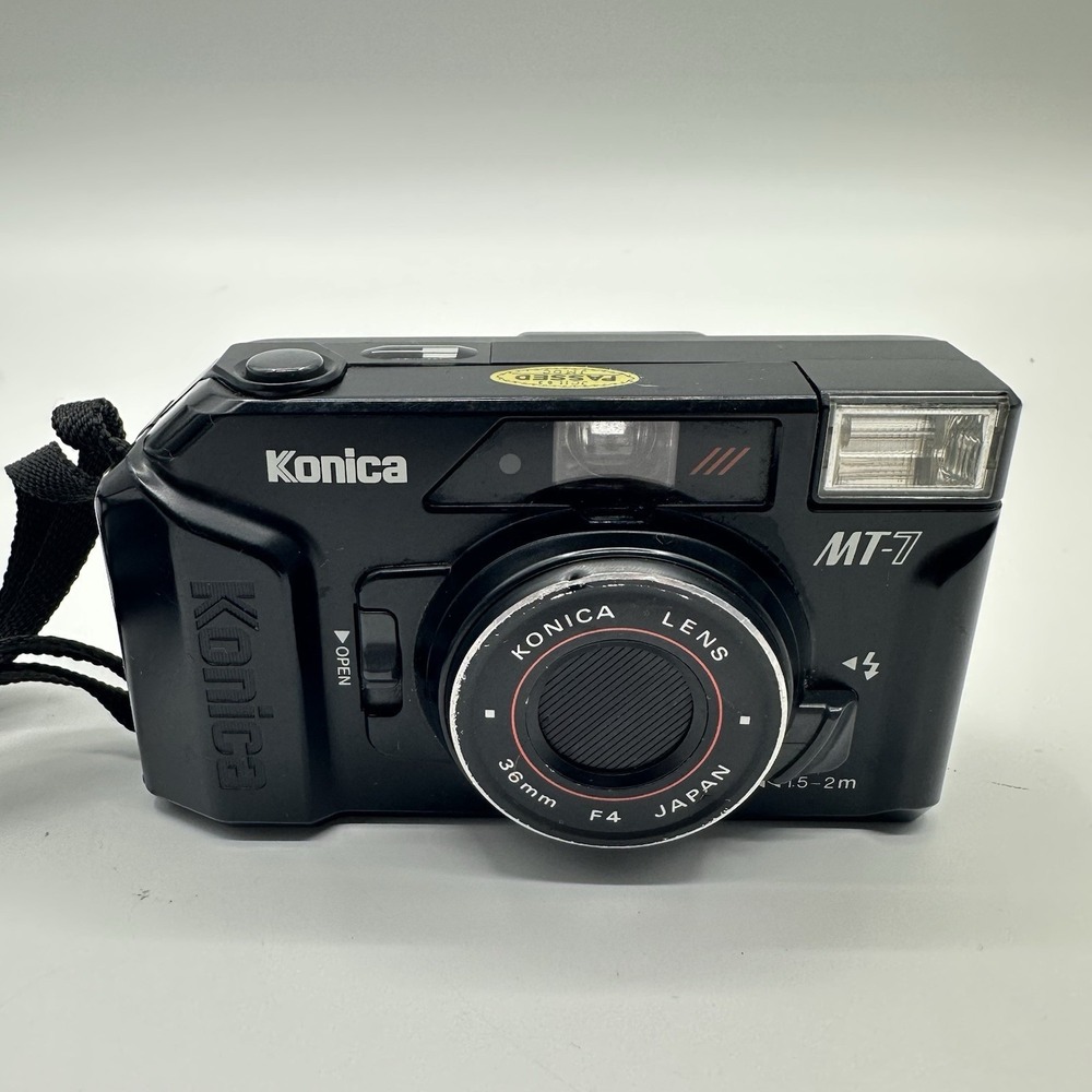 Konica MT-7 Black 36mm f/4 Lens Point Shoot 35mm Film Camera‎
